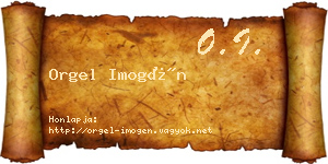Orgel Imogén névjegykártya
